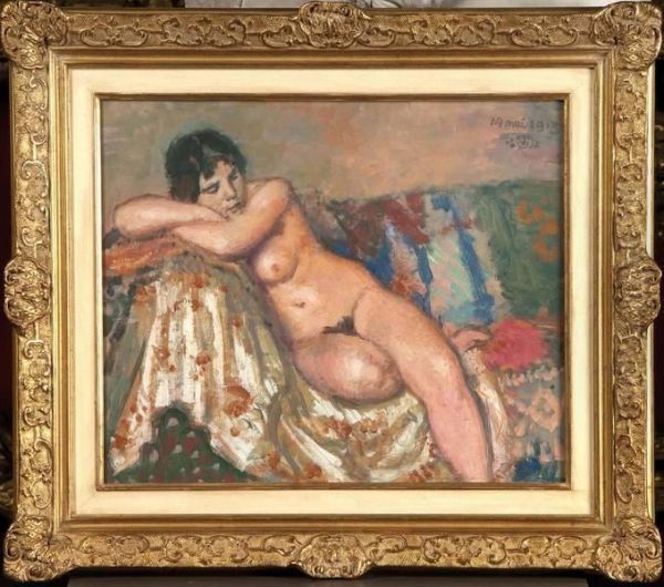 Femme Nue Dans Le Canape Oil Painting by Georges Lemmen