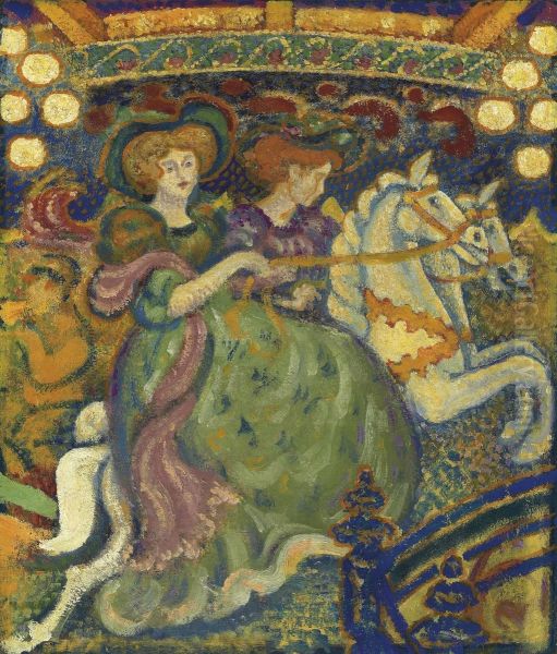 Le Carrousel Oil Painting by Georges Lemmen