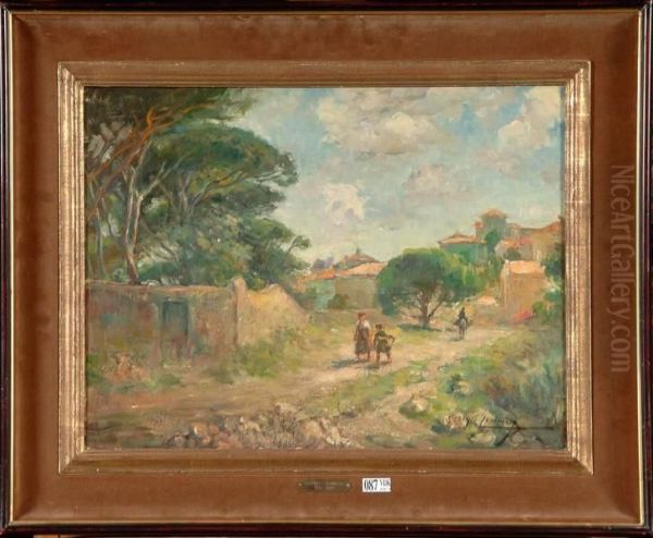 Paysage Anime Oil Painting by Georges Lemmers