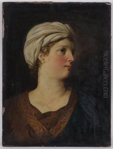 Portrait De Femme Oil Painting by Marie-Victoire Lemoine