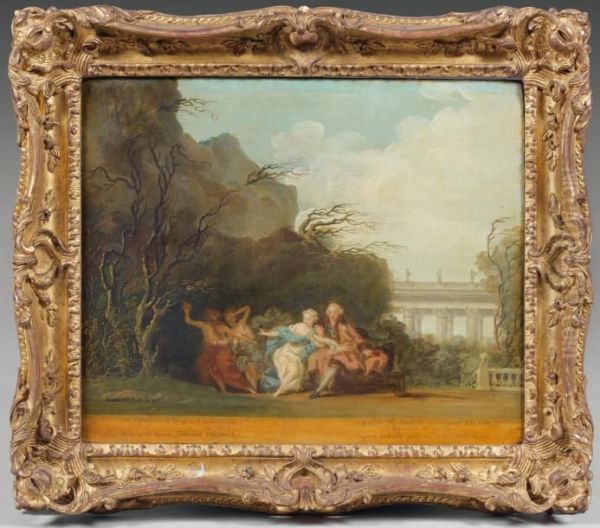 Allegorie Au Duc De Choiseul Oil Painting by Anicet-Charles-Gabriel Lemonnier