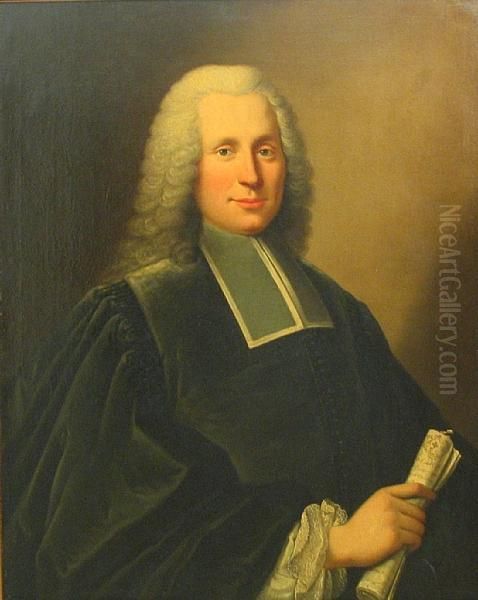 A Portrait Of A Lawyer Oil Painting by Anicet-Charles-Gabriel Lemonnier