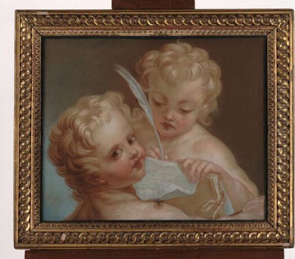 Deux Enfants Oil Painting by Jean Baptiste Ii Lemoyne