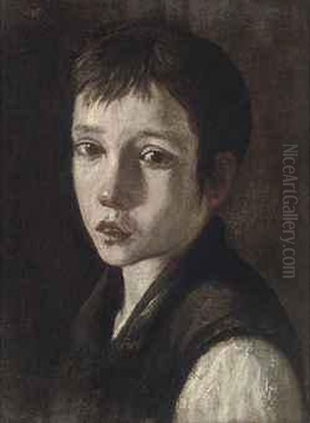 Portrait Of A Boy, Bust-length, In A White Shirt Oil Painting by Louis And Matthew Le Nain