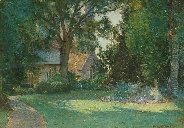 Noon At The Rectory Garden, Langparish Oil Painting by Giffard Hocart Lenfestey