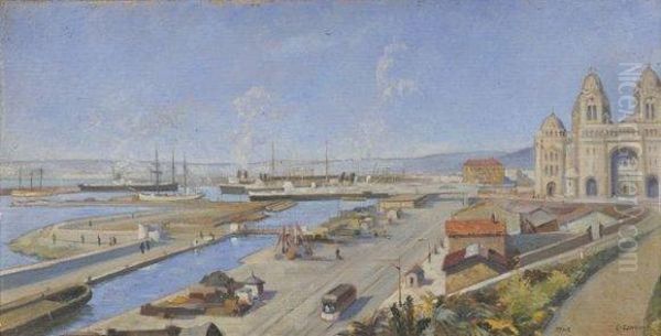 Le Port De Marseille Oil Painting by L. Lenoir