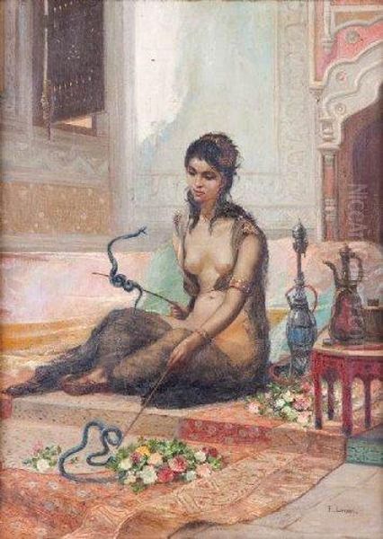 La Charmeuse De Serpent Oil Painting by Paul-Marie Lenoir