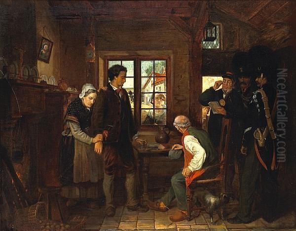 The Deserter Oil Painting by A. Lenpen