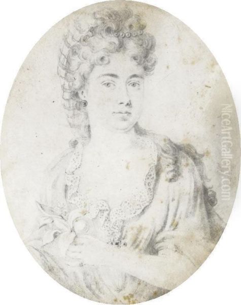 Portrait Of Sarah, Duchess Of Marlborough (1660-1744) Oil Painting by Bernardjr Goupy Iii Lens