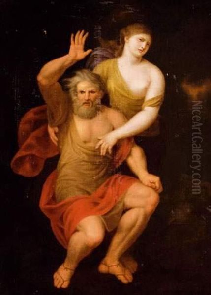 Jupiter Et Thetis Oil Painting by Cornelis Lens