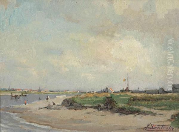 Scheldebocht Oil Painting by Jules Lentrein