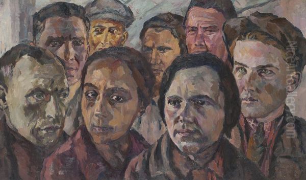 Faces Of A Generation Oil Painting by Aristarkh Vasilievic Lentulov