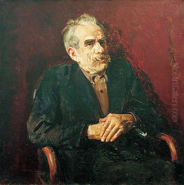 Portret Starszego Mezczyzny Oil Painting by Stanislas Lentz