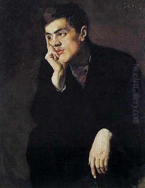 Portret Mlodego Mezczyzny Oil Painting by Stanislas Lentz