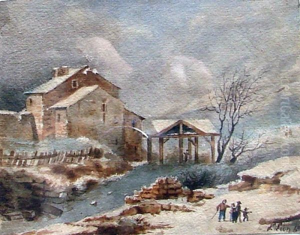 Paysage D'hiver Oil Painting by Leon De