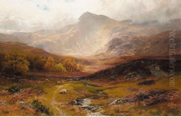 Landscape In Wales Oil Painting by John Henry Leonard