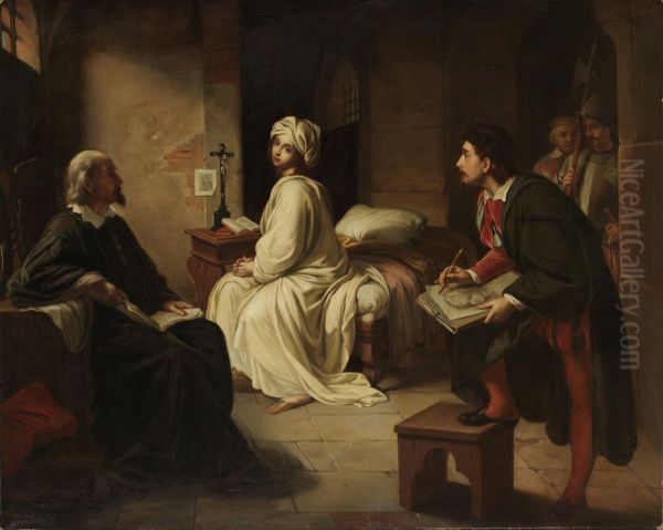 Beatrice Cenci I Sin Dodscell Oil Painting by Achille Leonardi