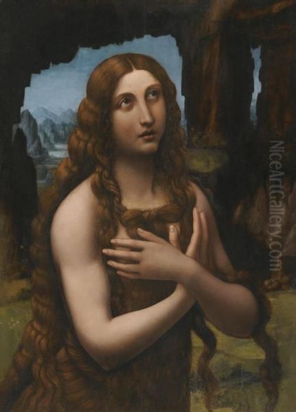 The Penitent Magdalene Oil Painting by Leonardo Da Vinci