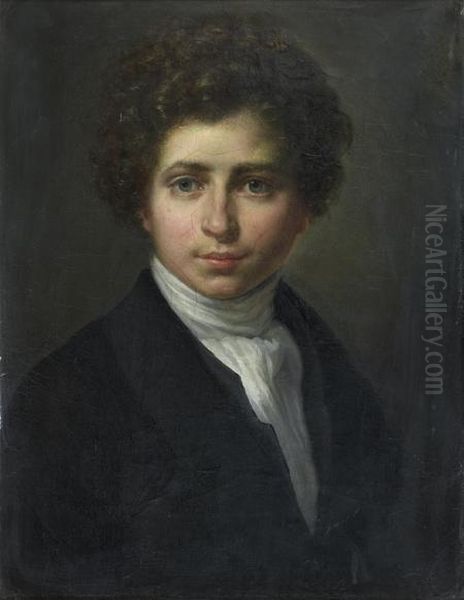 Autoportrait Oil Painting by Francois Gabriel G. Lepaulle