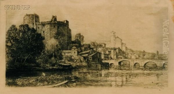 Clisson Oil Painting by Alfred Edouard A. Lepere