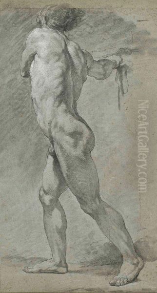 A Standing Male Nude, Seen In Profile, Turned To The Right 
Signed 'lepicie' Oil Painting by Francois-Bernard Lepicie