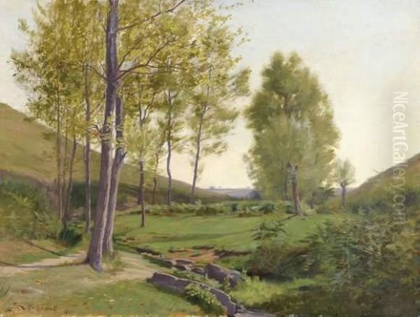 Le Chemin Creux Oil Painting by Pierre Leprat