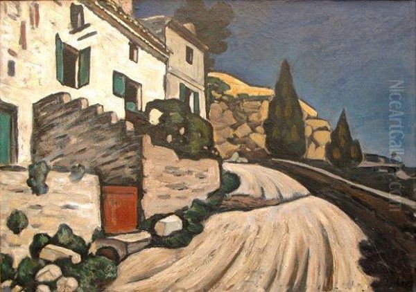 Paysage De Provence Oil Painting by Alfred Lesbros