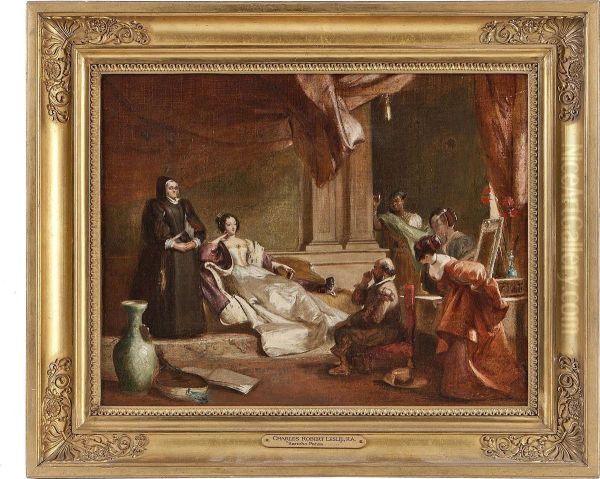 Study For Sancho Panza In The Apartment Of The Duchess Oil Painting by Charles Robert Leslie