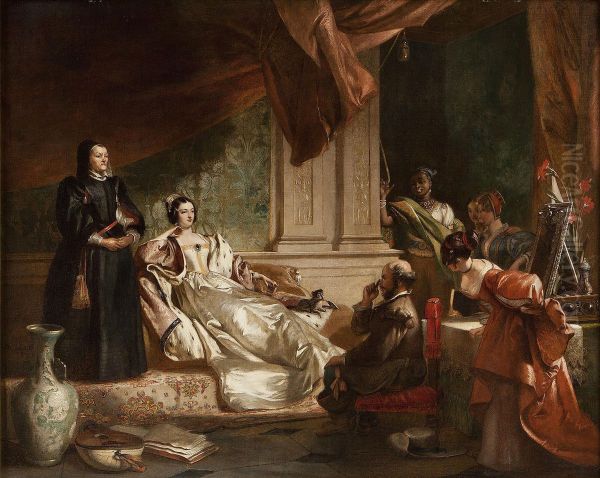 Sancho Panza In The Apartment Of The Duchess Oil Painting by Charles Robert Leslie