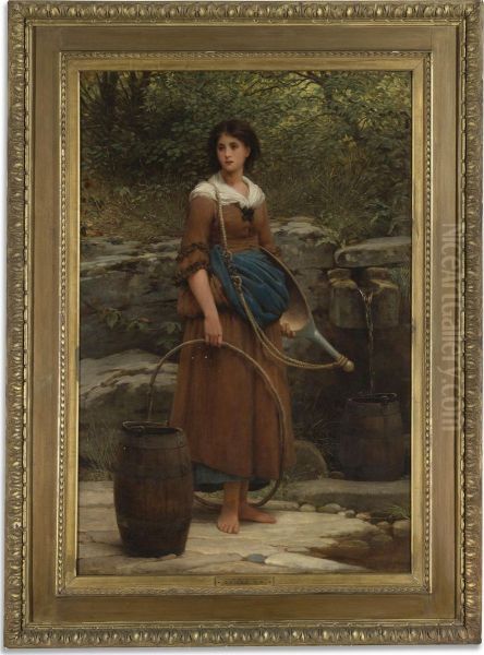 The Nut Brown Maid Oil Painting by George Dunlop, R.A., Leslie