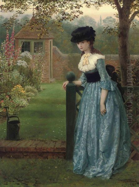 Clarissa Oil Painting by George Dunlop, R.A., Leslie