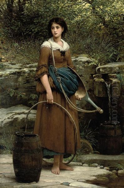 The Nut Brown Maid Oil Painting by George Dunlop, R.A., Leslie