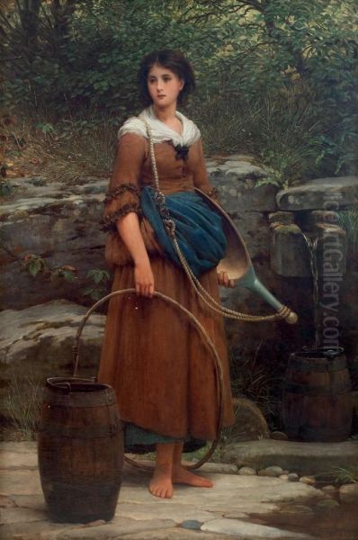 The Nut Brown Maid Oil Painting by George Dunlop, R.A., Leslie