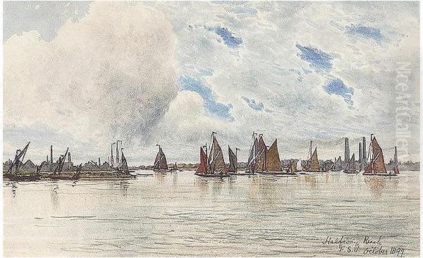 The Thames At Halfway Reach Oil Painting by Francis Seymour Leslie