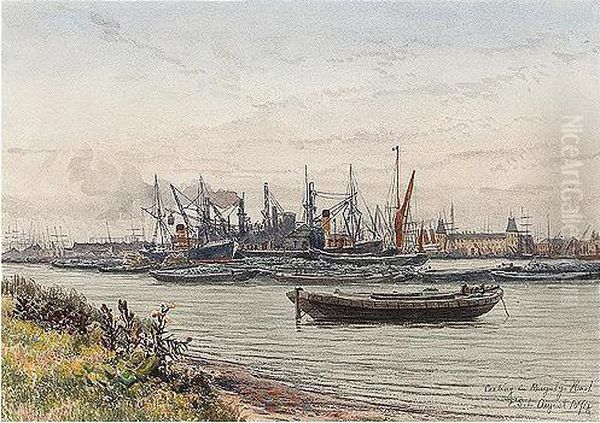 Coaling At Bugsby's Reach Oil Painting by Francis Seymour Leslie