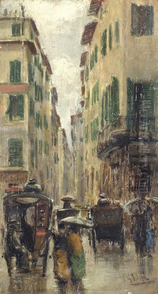 Giornata Di Pioggia Oil Painting by Jean, Giovanni Lessi