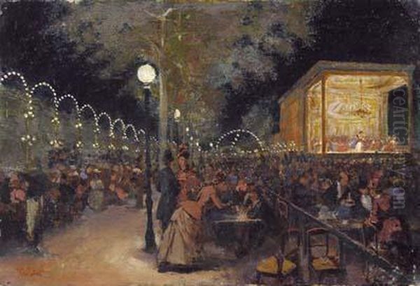 Serata Parigina Oil Painting by Jean, Giovanni Lessi