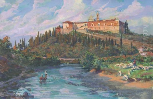 Vedute Della Certosa Di Firenze Oil Painting by Jean, Giovanni Lessi