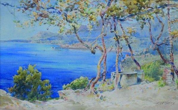 Menton. Oil Painting by Ernest Louis Lessieux