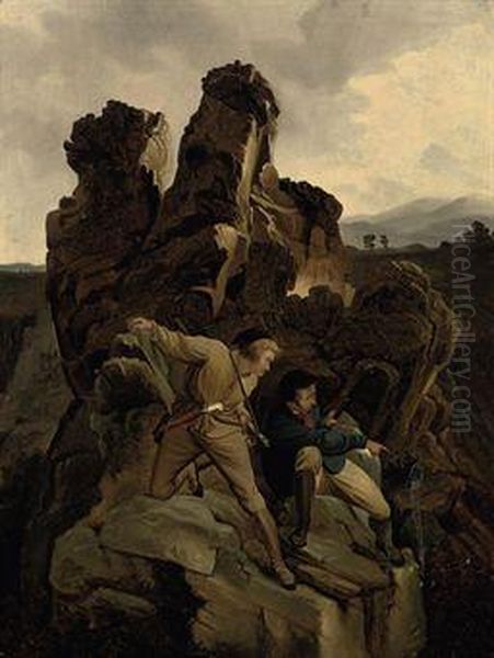 Preparing An Ambush Oil Painting by Carl Friedrich Lessing