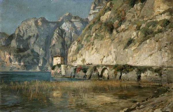 Unsigniert, Ruckseitig Auf Altem Oil Painting by Konrad Ludwig Lessing