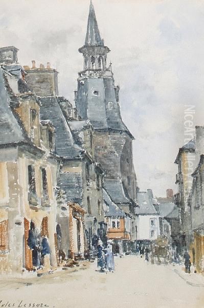 Honfleur Oil Painting by Jules Lessore