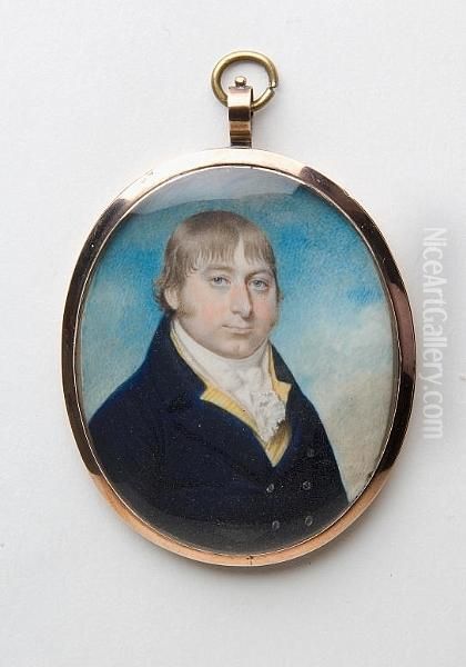 Portrait Miniature Of A Gentleman Oil Painting by Walter Stephens Lethbridge