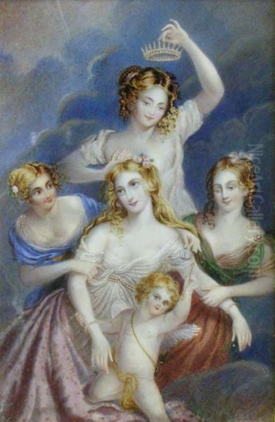 Goddesses Oil Painting by Walter Stephens Lethbridge