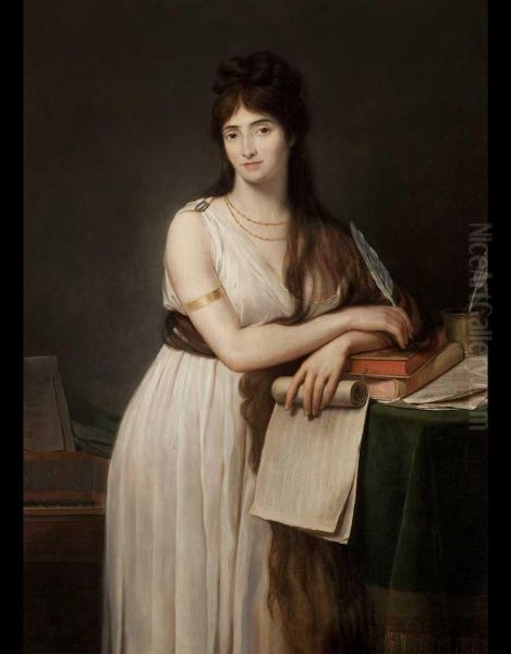 Ritratto Di Lady Hamilton Oil Painting by Guillaume Lethiere