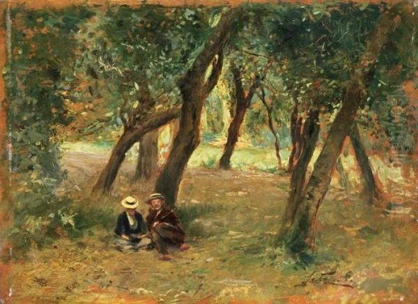 Nel Parco Oil Painting by Antonino Leto