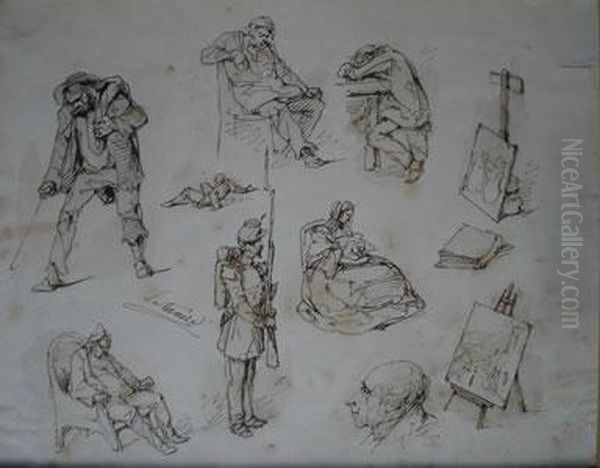 Etude Et Croquis Oil Painting by Pierre Letuaire