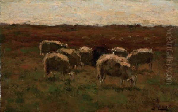 Landschap Met Schapen Oil Painting by Johannes Karel Leurs