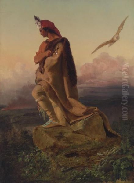 The Last Of The Mohicans Oil Painting by Emmanuel Gottlieb Leutze