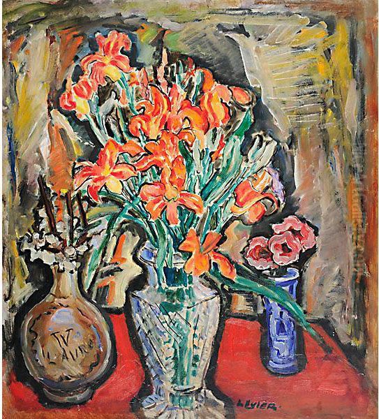 Grande Mazzo Di Fiori Oil Painting by Adolfo Levier